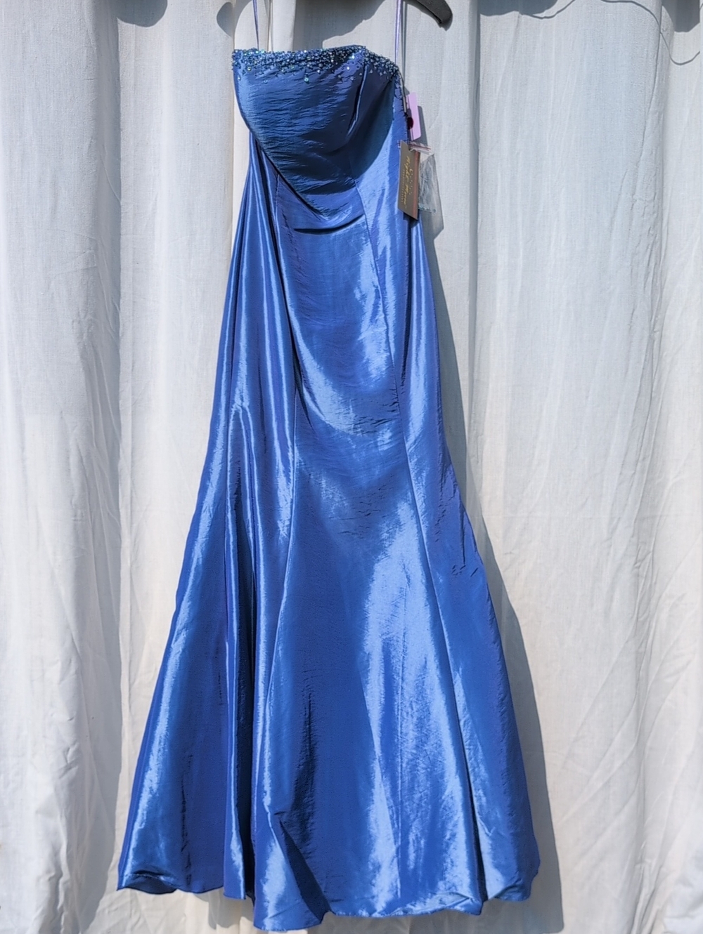 Nightmoves - Size 8 - Strapless Shimmer Evening Dress in Iris